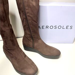 AEROSOLES Women's Knee-High Java Brown Boots NWB!